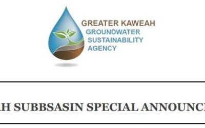 Kaweah Subbasin Hearing Cancelled