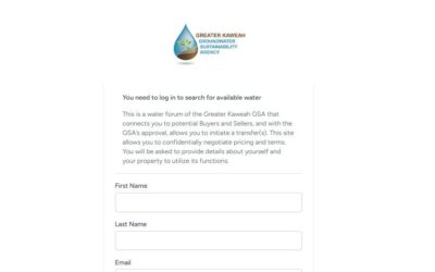 Greater Kaweah Water Exchange Platform